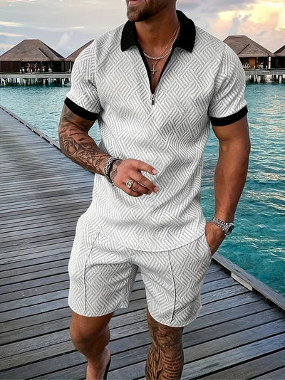 Luxuriöses Herren-Sommer-Shirt und Shorts-Set  - Ehrenfried
