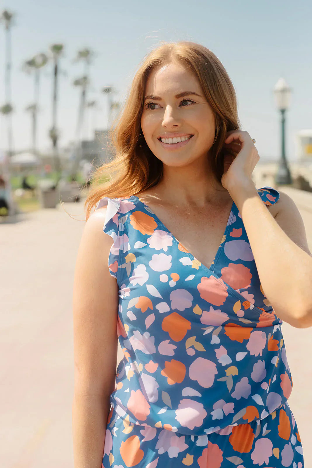 Agnieszka – Badeanzug mit Rüschen und Bruststütze