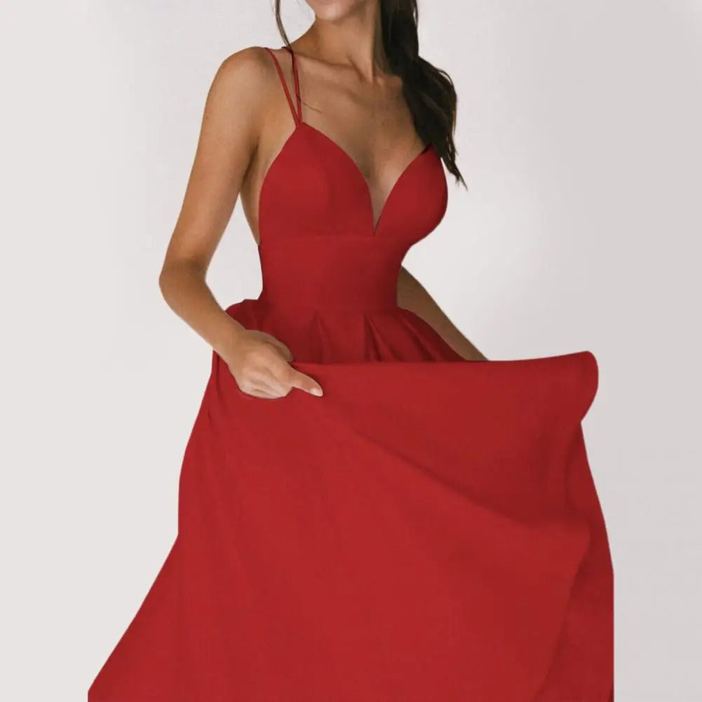 Kira - Elegantes V-Ausschnitt Partykleid