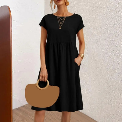 Lässiges Midikleid mit Taschen | Minimalistisch und Bequem | Sommerlicher Look