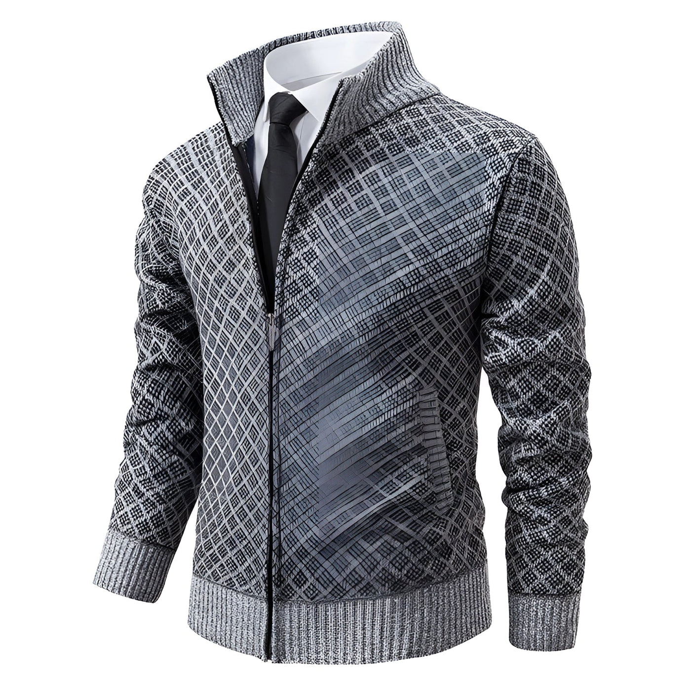 Modische Herren-Winterjacke mit Reißverschluss - Holger