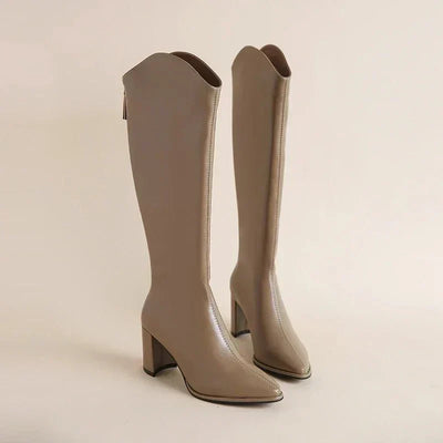 Adeline | Elegante hohe Stiefel mit spitzer Zehe