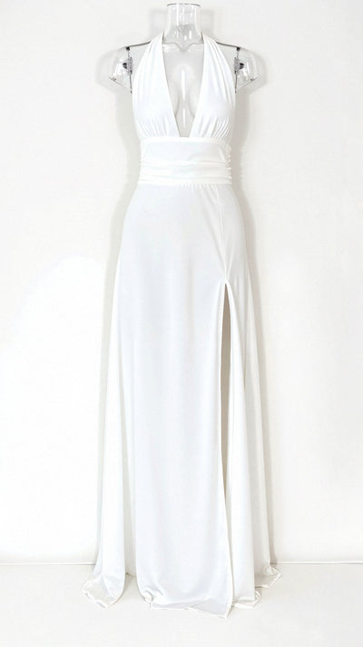 Renzy - Elegantes Halfter-Maxi-Kleid