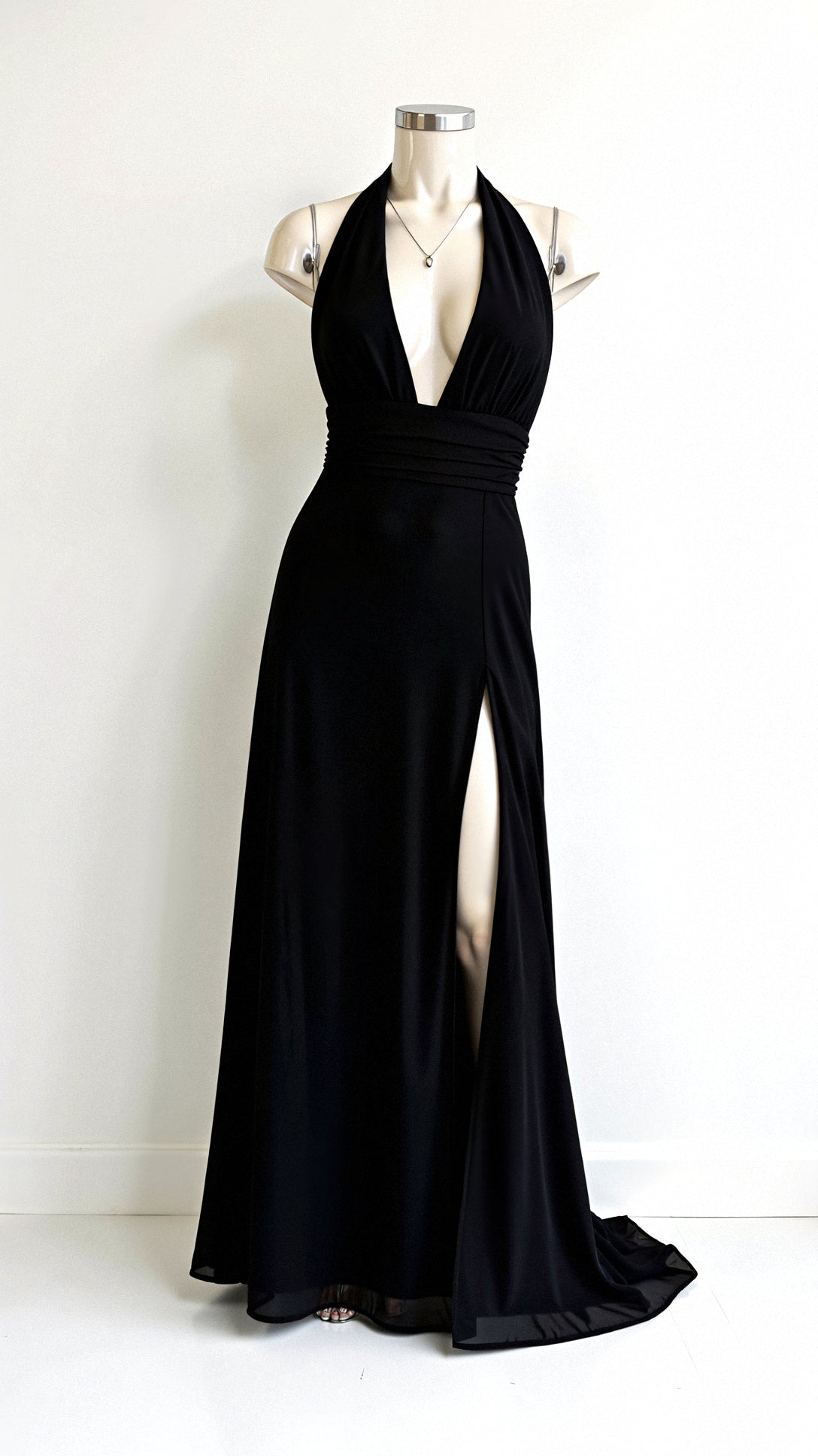 Renzy - Elegantes Halfter-Maxi-Kleid