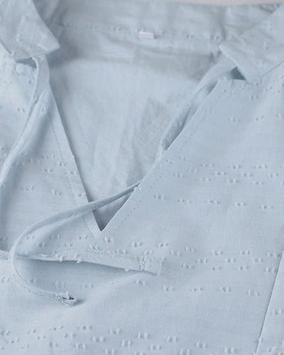 V-Ausschnitt Lockeres Hemdblusenkleid