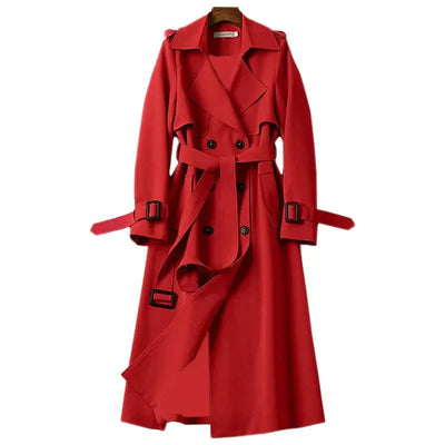 Damen Klassischer Trenchcoat | Lang Elegant