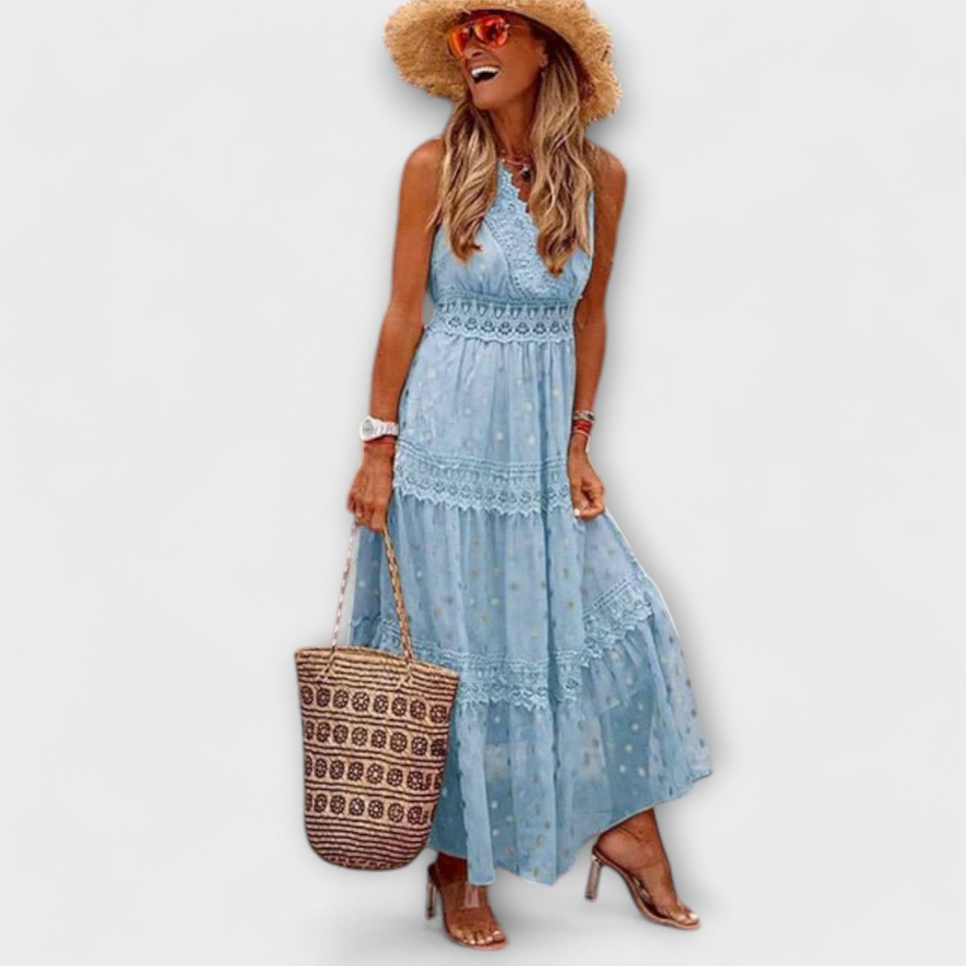 Lola - Bohemian Lace Maxi Dress