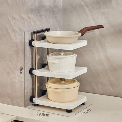 ClutterFree – 3-stufig verstellbares Aufbewahrungsregal für ein organisiertes Leben