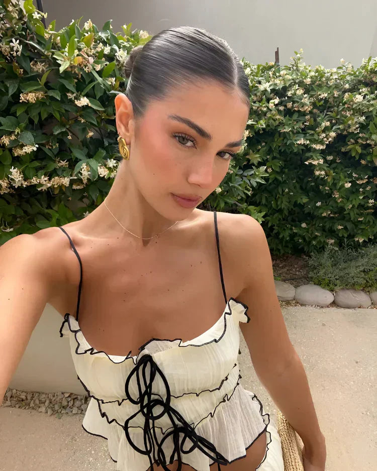 Sofia | Boho Zweiteiliges Set mit Rüschen & Maxi-Rock