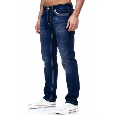 Herren Gerade Jeans | Kontrastnähte & Klassische Passform | Lässig & Stilvoll