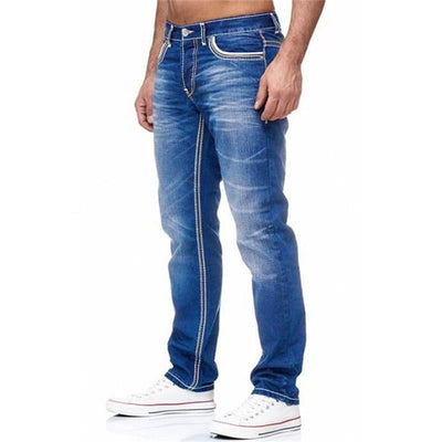 Herren Gerade Jeans | Kontrastnähte & Klassische Passform | Lässig & Stilvoll