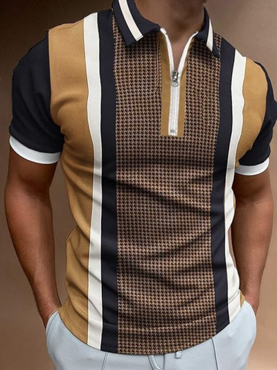 Luciano - Herren-Polo mit Reißverschluss