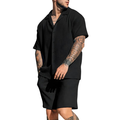Premium Leinen Bluse & Hose Set für Männer - Renatus