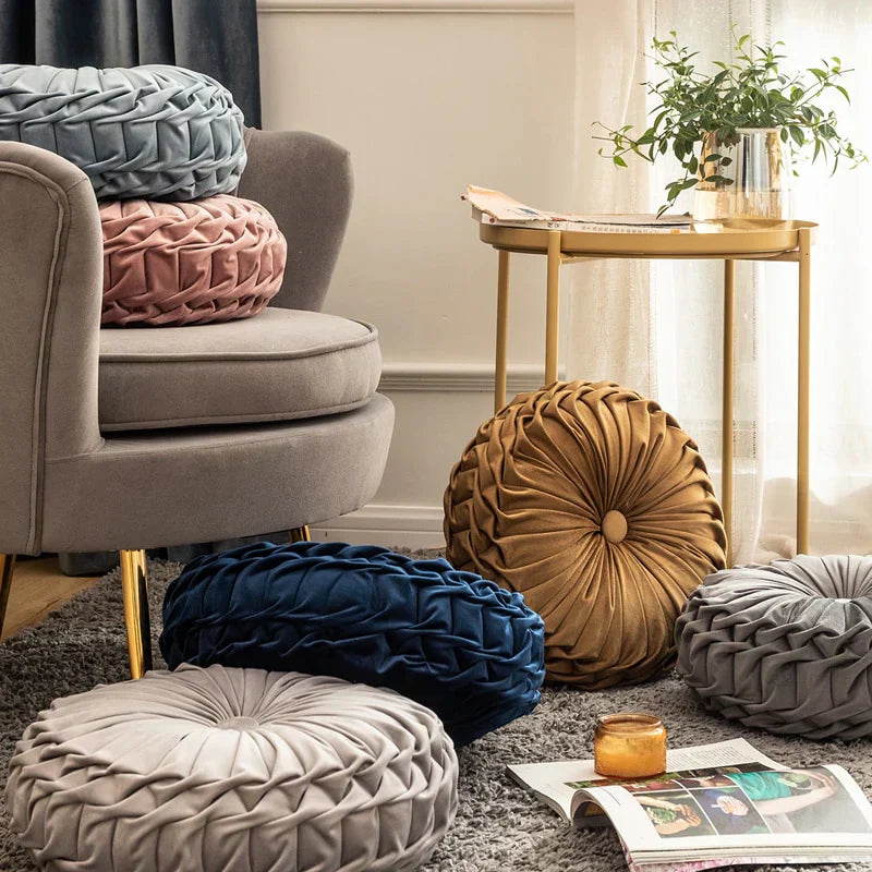 LuxePillow - Sofistizierte runde Kissen für zeitlosen Stil