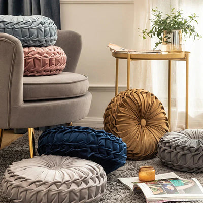 LuxePillow - Sofistizierte runde Kissen für zeitlosen Stil