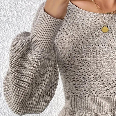 Strickpullover mit Puffärmeln | Elegant und Bequem | Figurschmeichelnder Schnitt