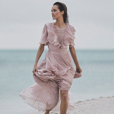 Heidi-Mode | Lange Rosa Bohème-Kleider