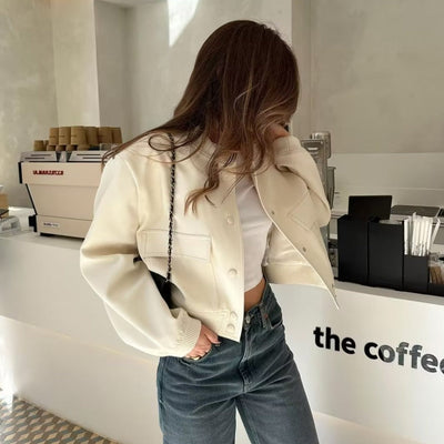 Samt-Bomberjacke | Luxuriös und Modern | Minimalistisches Design