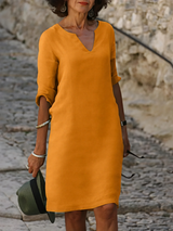 Skylar – Elegantes Damen Freizeitkleid in Orange