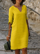 Skylar – Elegantes Damen Freizeitkleid in Yellow