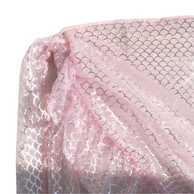 Vera - Glitzernde Meerjungfrau-Schuppen Seitenschnürung Mesh Wickel Mini-Rock