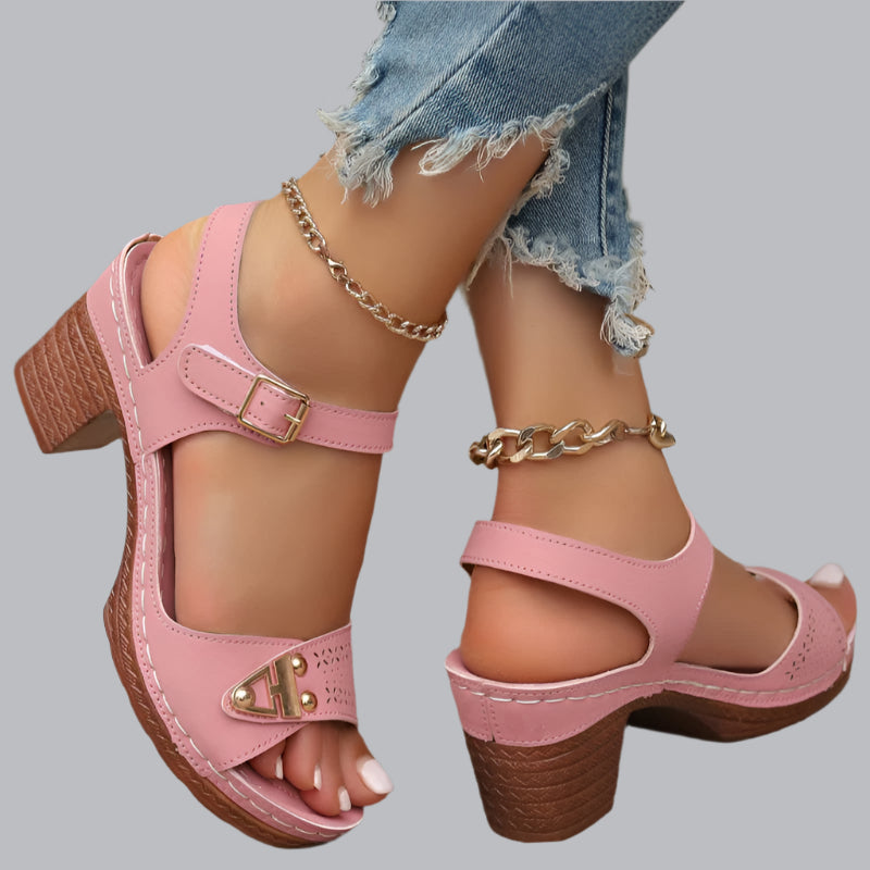 Ulrica™ | Ergonomische Sandalen mit Blockabsatz