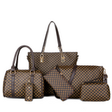 Issaly | Elegantes Mehrteiliges Damen-Taschenset in Dunkelbraun