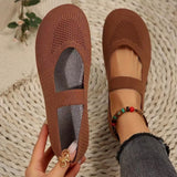 Chuona | Atmungsaktive Strick-Flats für Damen in Braun