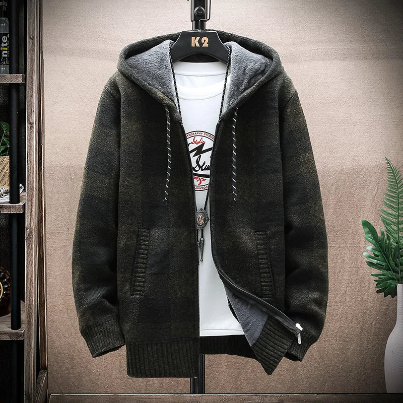 Trendige karierte Winterjacke - Drevon