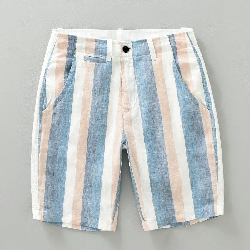 Stylische Leinen Shorts mit Kordelzug  - Wolframio