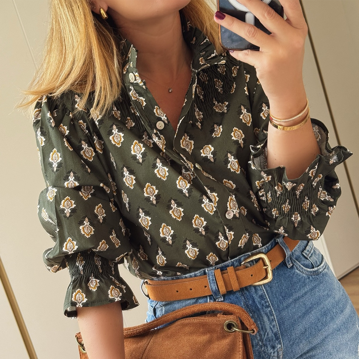 Elegante Bluse | Verspielte Details | Femininer Vintage-Charme