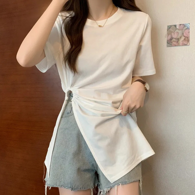 Ceina - Schickes Damen Asymmetrisches Shirt Einzigartiger Stil