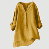 Evelyn - Bluse mit Knopfverschluss in Gelb
