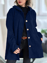 Übergangsjacke Damen mit Kapuze in Marineblau