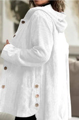 Übergangsjacke Damen mit Kapuze in Weiß