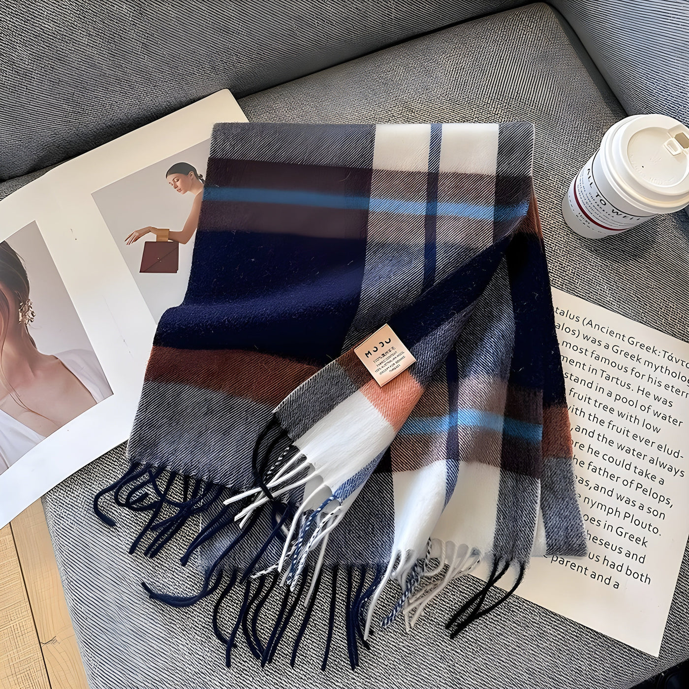 Anneke | Kuscheliger Karo-Winterschal mit Kaschmir-Feeling