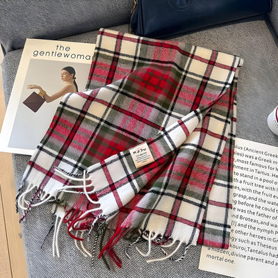 Anneke | Kuscheliger Karo-Winterschal mit Kaschmir-Feeling