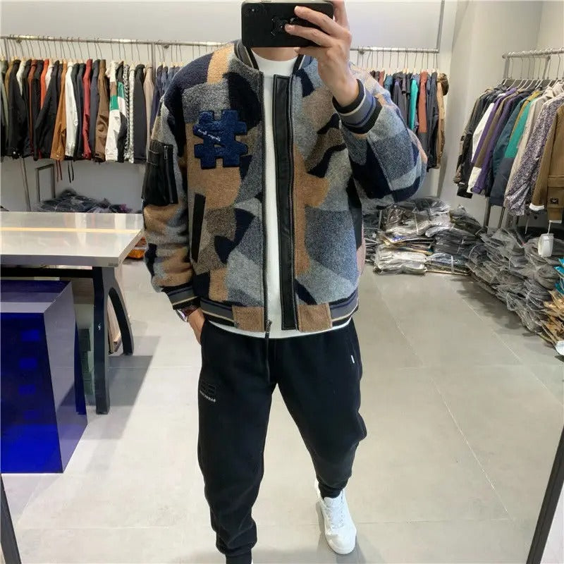 Jude - Bedruckte Herren Winter Baseball Jacke