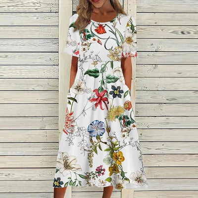 Lovella - Sommerkleid: Lässig, Blumenmuster, Bequem