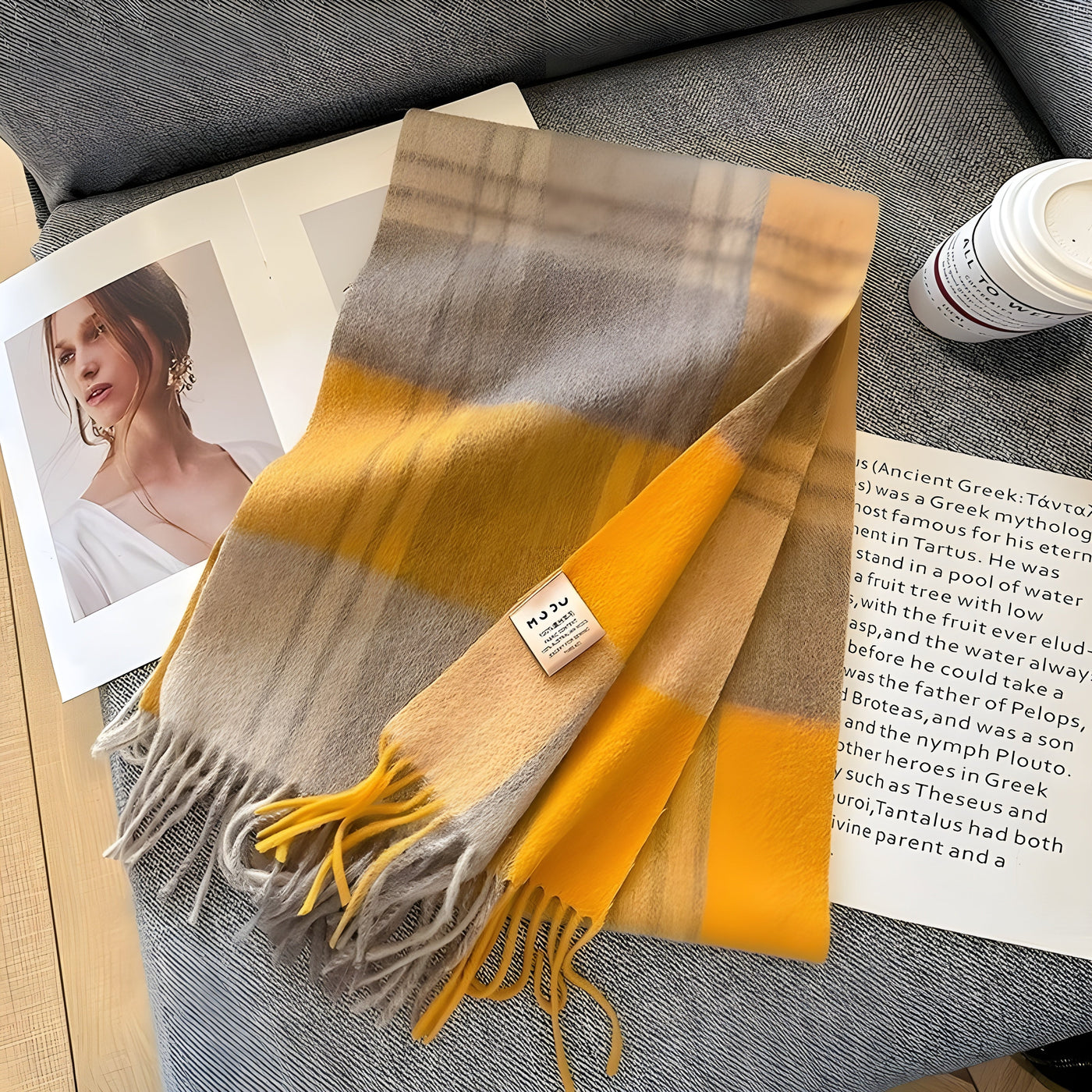 Anneke | Kuscheliger Karo-Winterschal mit Kaschmir-Feeling