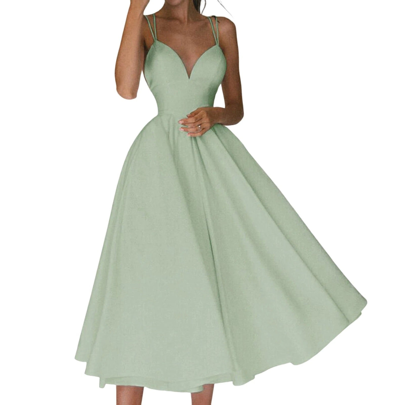 Kira - Elegantes V-Ausschnitt Partykleid