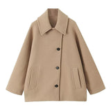Oversized Stilvolle Damenjacke - Amara in Khaki