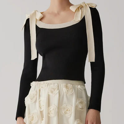 Schleifen-Top mit Rüschen | Feminin und Elegant | Perfekte Passform