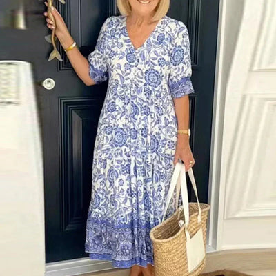 Paulina - Bohème-Kleid mit V-Ausschnitt