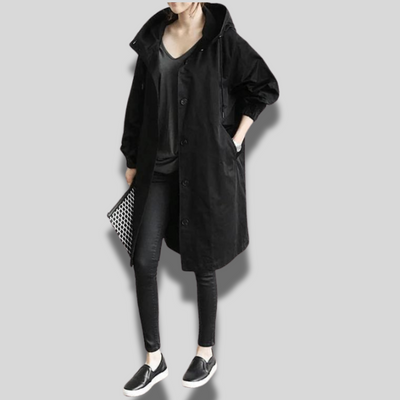 Wasserdichter Mantel mit Kapuze für Frauen - Yasmina