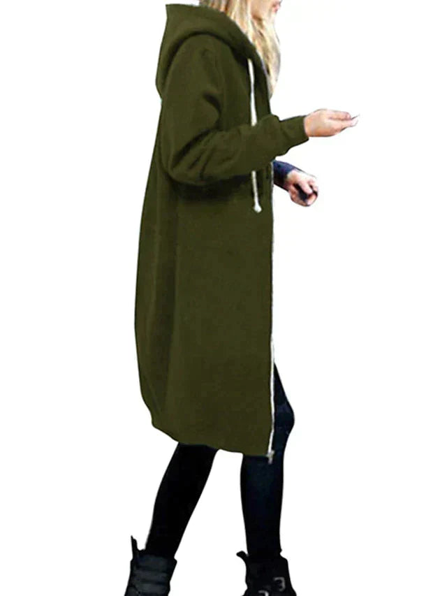 Heidi-Mode | Damen Lange Kapuzenjacke