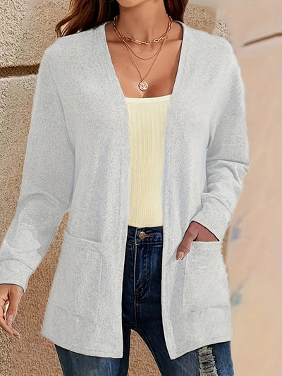 Heidi-Mode | Stilvolle Strickjacke mit Offener Front & Taschen