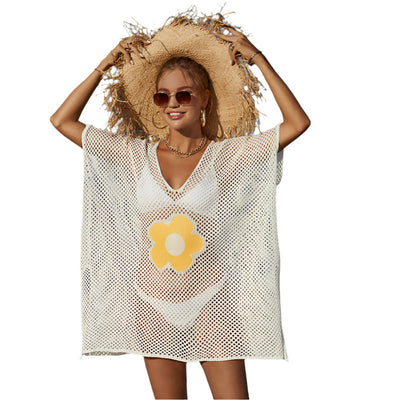 Tessa – Offene gehäkelte Strandkleid in Plus Size Brasilianisches Mini-Cover-Up