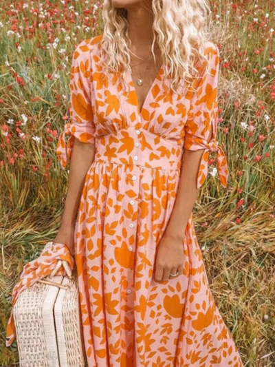 Kamilah - Blumendruck Freizeitkleid