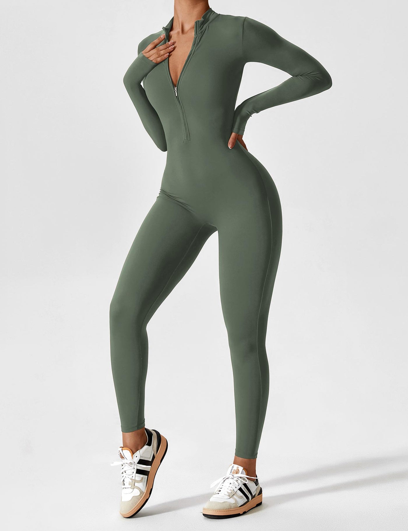 Lina | Nahtloser Full-Zip Bodysuit